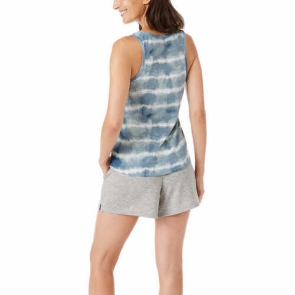 Lucky Brand 3-pc Short Sleep Set (Tank & S/Slv Top) Gray Women's Sz M-L XL NWT - Picture 12 of 12